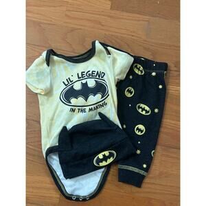 Batman 3-6 Month 3 piece set